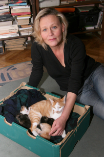 Odwiedzająca aktorka Lucie Juřičková