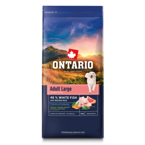 Ontario Dog Adult Large Fish - 12 kg