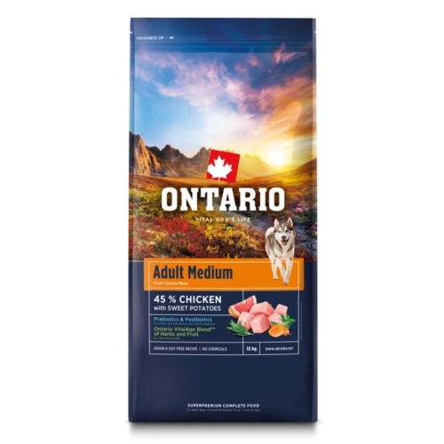 Ontario Dog Adult Medium Chicken - 2,25 kg