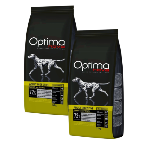 OPTIMAnova Dog Digestive Adult bez zbóż - 2 x 12 kg