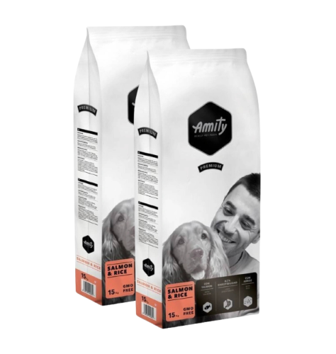 Amity Premium Dog Salmon/Rice - 2 x 15kg
