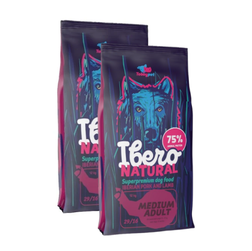 Ibero Natural Dog Medium Adult - 2x12kg