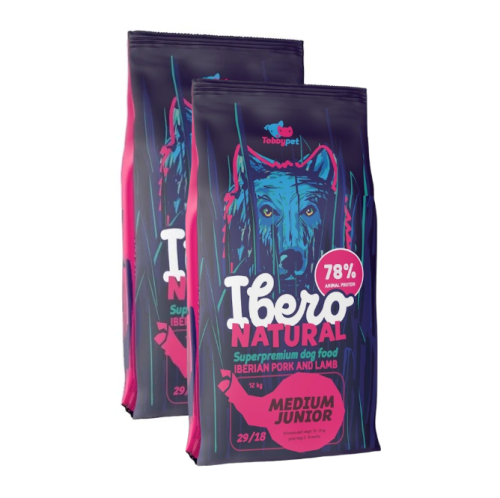 Ibero Natural Dog Medium Junior - 2x3kg