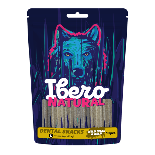 Ibero Dental Snacks Wild Boar & Kelp - L (10szt/460g)