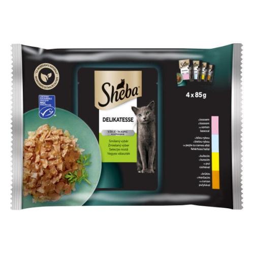Sheba Delikatesse Mieszany wybór w galaretce - 4x85g