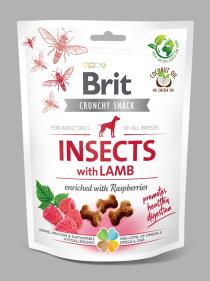 Brit Care Crunchy Cracker. Insects with Lamb enriched with Raspberries