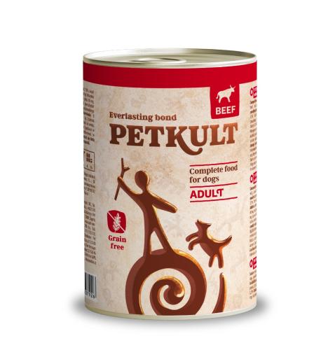 Wołowina dla dorosłych w puszce Petkult - 24 x 400 g
