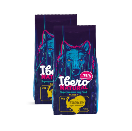Ibero Natural Dog Active + - 2x3kg