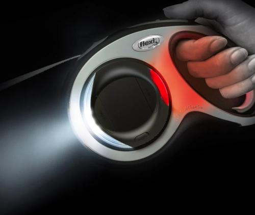 System oświetlenia Flexi LED Leash Light - czarny
