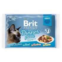 Brit Premium Filety z Kota W Sosie Obiadowy Talerz