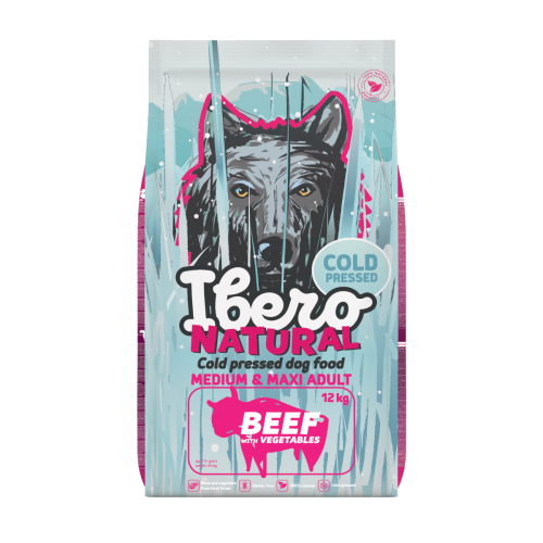 Ibero Cold Press Dog Medium & Maxi Adult Beef - 12kg