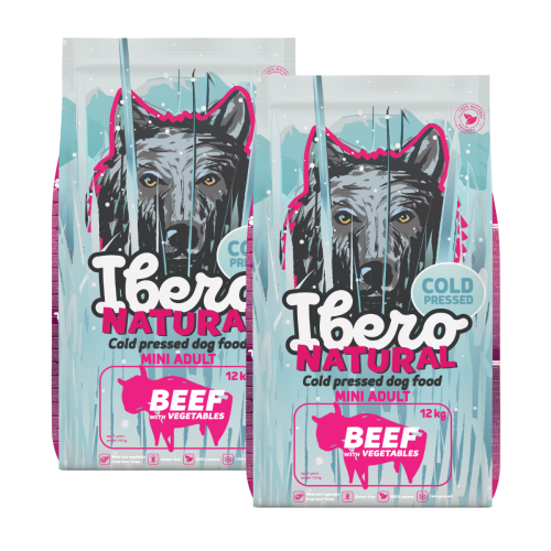 Ibero Cold Press Dog Mini Adult Beef - 2x12kg