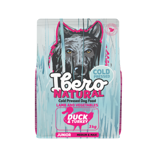 Ibero Cold Press Dog Medium & Maxi Junior Duck&Turkey - 3kg
