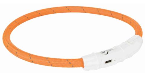 Trixie Luminous Collar Round - M/L Pomarańczowy