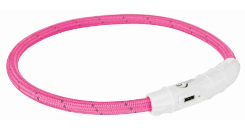 Trixie Luminous Collar Round - M/L Różowy