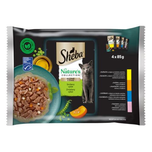 Kolekcja Sheba Nature Mieszana selekcja w soku - 4x85g
