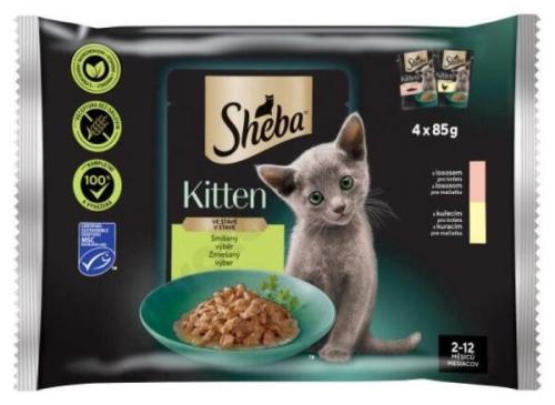 Mieszanka Sheba Kitten w soku - 4x85g