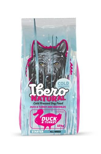 Ibero Cold Press Dog Starter/Puppy Duck&Turkey - 12kg
