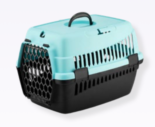 Transporter 4DOG Deluxe 49x35x32,5cm - Czarny/Niebieski