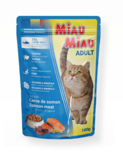 Miau Miau Pocket Dorosły Łosoś - 100g