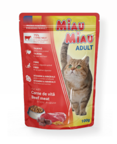 Miau Miau Pocket Adult Wołowina - 24x100g
