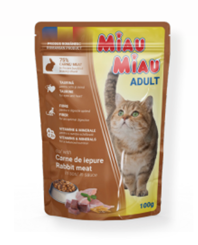 Miau Miau Pocket Dorosły Królik - 100g
