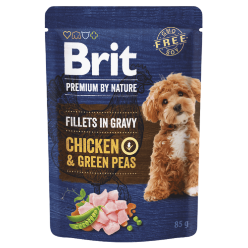Brit Premium by Nature Adult Sos z kurczakiem i zielonym groszkiem - 85g