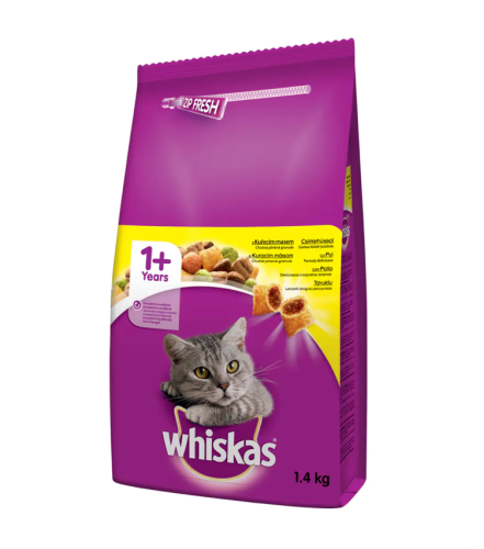 Whiskas Suszony Kurczak - 1,4 kg