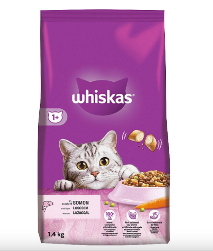 Whiskas Suszony Łosoś - 1,4 kg