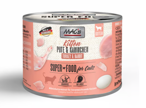 Wady Maca. Kotek Indyk/Królik - 200g