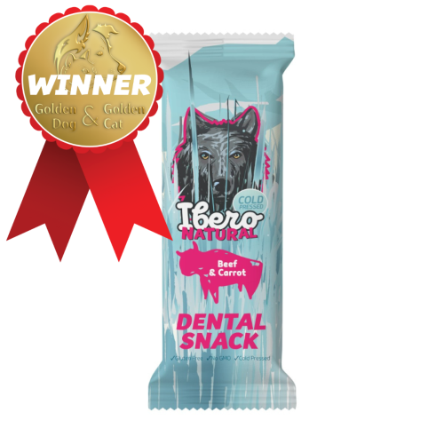 Ibero Cold Pressed Dental Snack Wołowina/Marchewka - S/M (3 szt.)