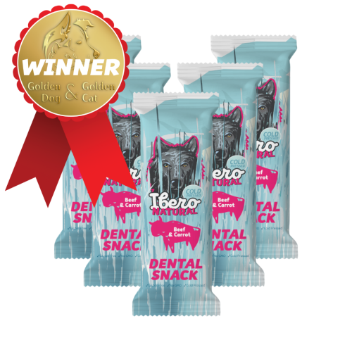 Ibero Cold Pressed Dental Snack Wołowina/Marchewka - 5x S/M (3 szt.)