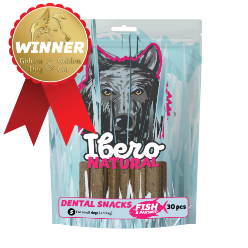 Ibero Cold Pressed Dental Snack Fish/Parsnak - S (30 szt.)