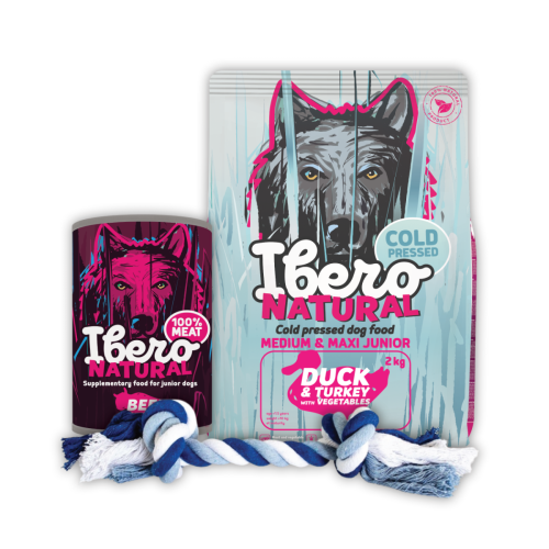 Ibero Cold Pressed Puppy Starter Pack - M/L Junior CP Duck