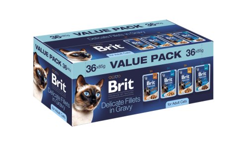 Brit Premium Cat Pouches Value Pack Adult - 36 x 100 g