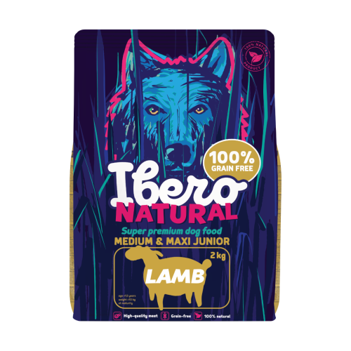 Ibero Grain-free Dog Medium & Maxi Junior Lamb - 2kg