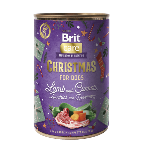 Brit Care Christmas Cons. Jagnięcina z marchewką, cukinią i rozmarynem - 400 g