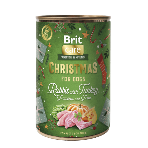 Brit Care Christmas Cons. Królik z indykiem, dynią i groszkiem - 400 g