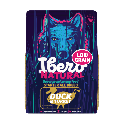 Ibero Natural Low Grain All Breed Starter Duck & Turkey - 2kg