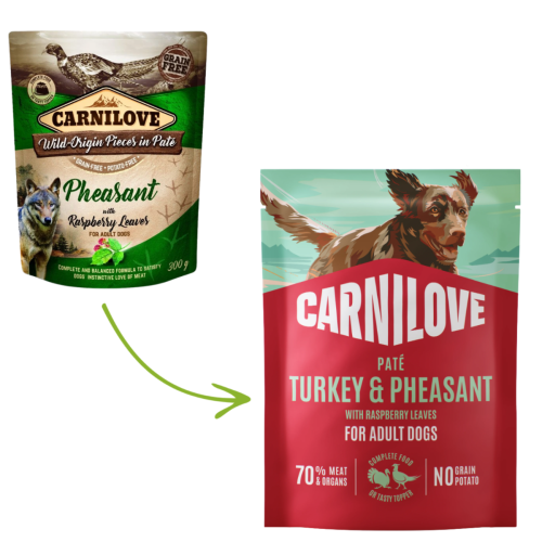 Carnilove Dog Adult Pasztet 300g - Indyk i bażant z liśćmi malin