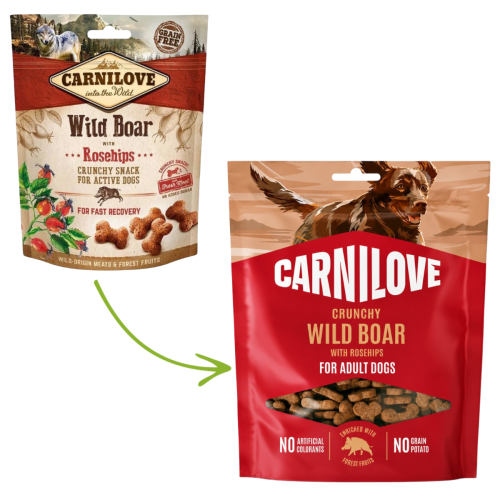 Carnilove Crunchy Snack 200g - Dzik z owocami dzikiej róży