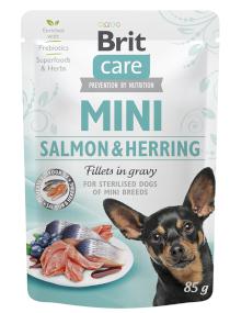 BRIT CARE dog  MINI pouch  STERILISED  salmon/herring