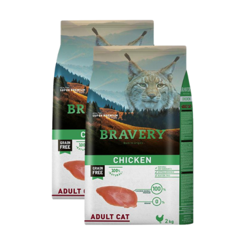 Bravery Cat Adult Chicken - 2x7kg
