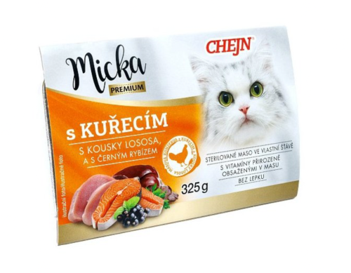 Chejn Micka Premium Kurczak, Łosoś z Czarną Porzeczką - 325g