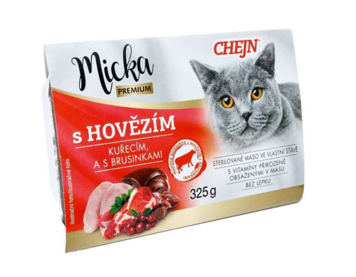 Wołowina Chejn Micka Premium, Kurczak z Żurawiną - 325g