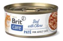 BRIT CARE cat konz. ADULT  BEEF paté/olives