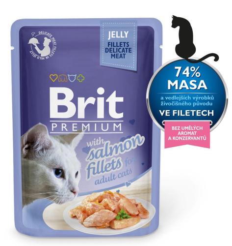 Brit Premium Adult Filety w Galaretce 85g - Łosoś