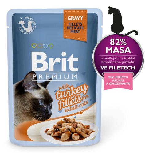 Brit Premium Adult Filety w Sosie 85g - Indyk