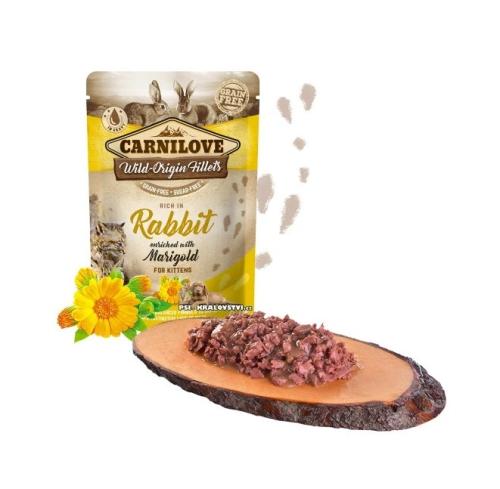 Carnilove Cat Pocket Kitten Rabbit/Marigold - 85g