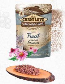 CARNILOVE cat  pouch ADULT  TROUT/echinacea